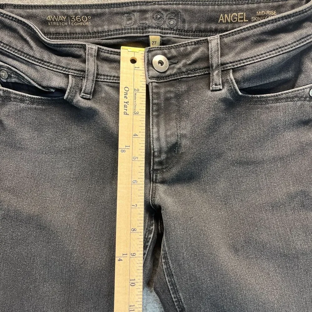 DL1961 Jeans Women's 27 Angel‎ Mid Rise Skinny Ankle Black Stretch Denim Pants